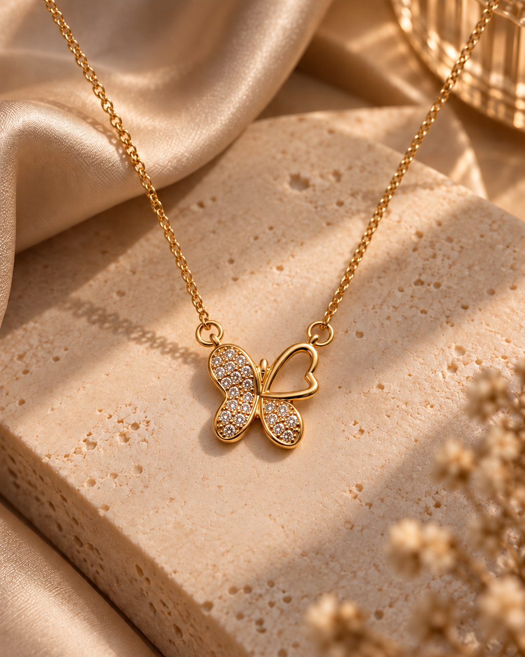 Collier Papillon Éclat – Plaqué Or 18K