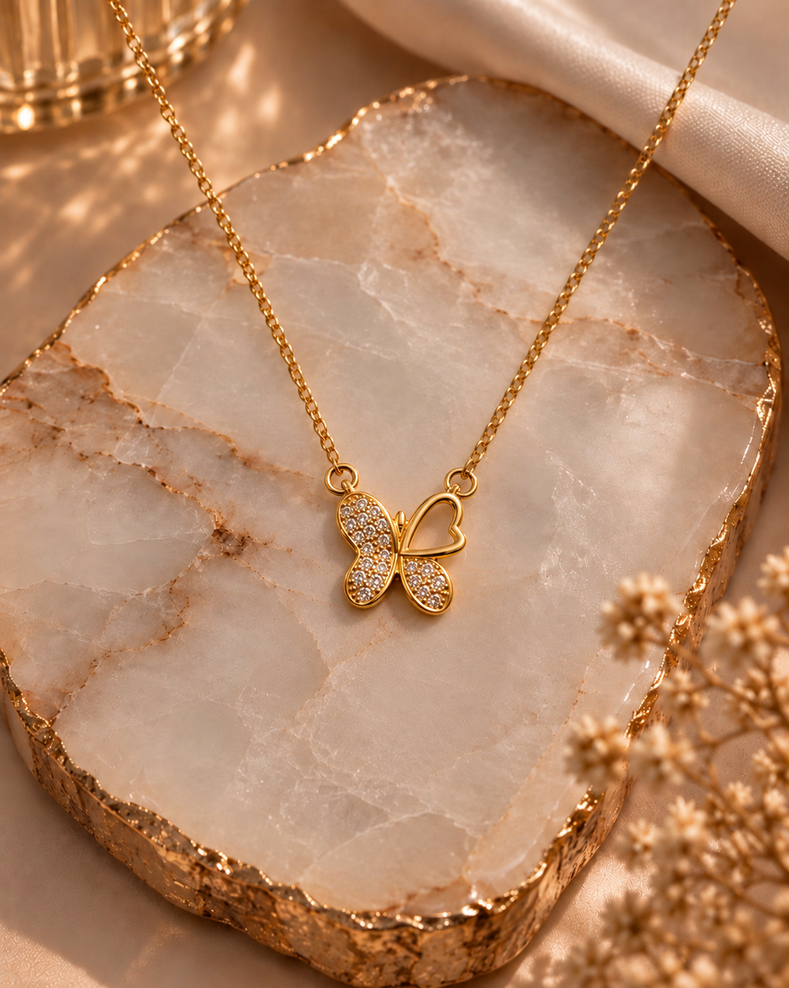 Collier Papillon Éclat – Plaqué Or 18K