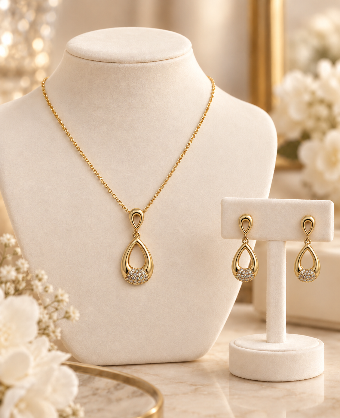 Drop of Light Set – 18K Gold Plated