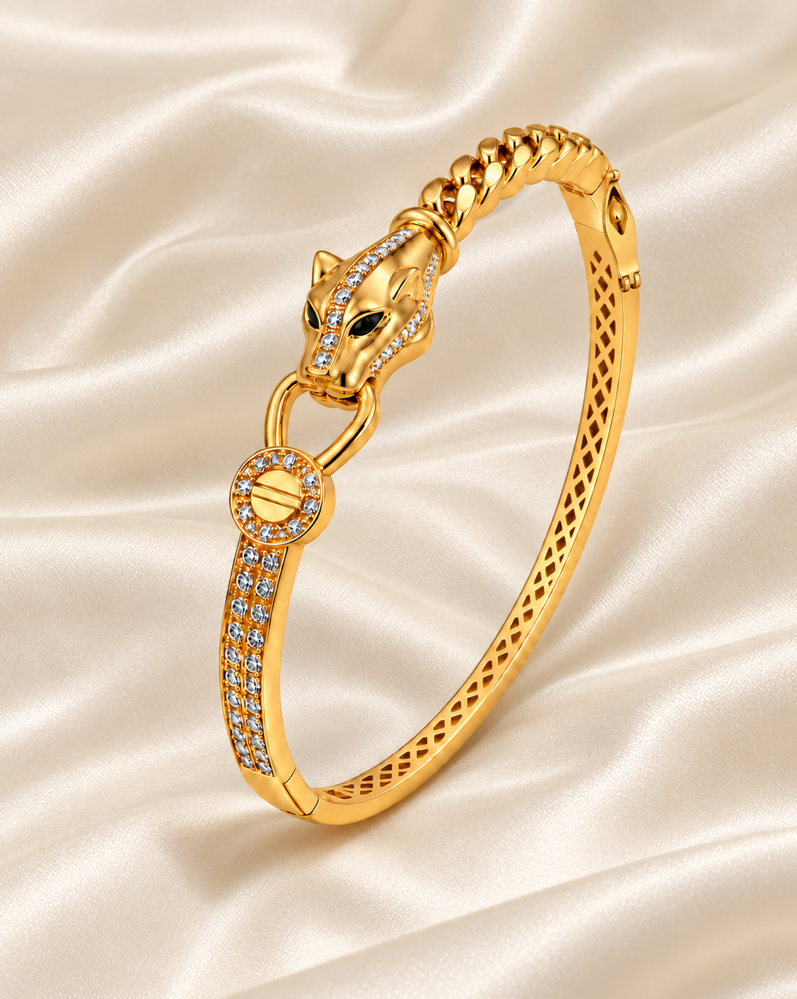 Bracelet Panthère Royale – Plaqué Or 18K