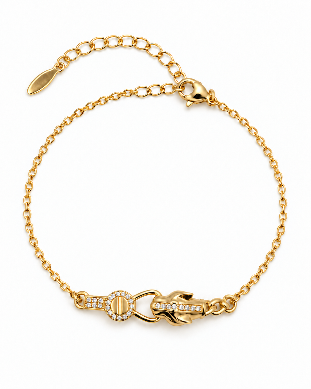 Bracelet Panthère Impériale – Plaqué Or 18K