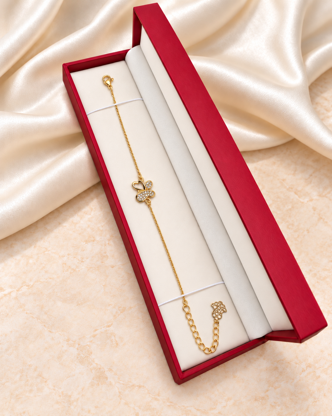 Bracelet Papillon Éclat – Plaqué Or 18K