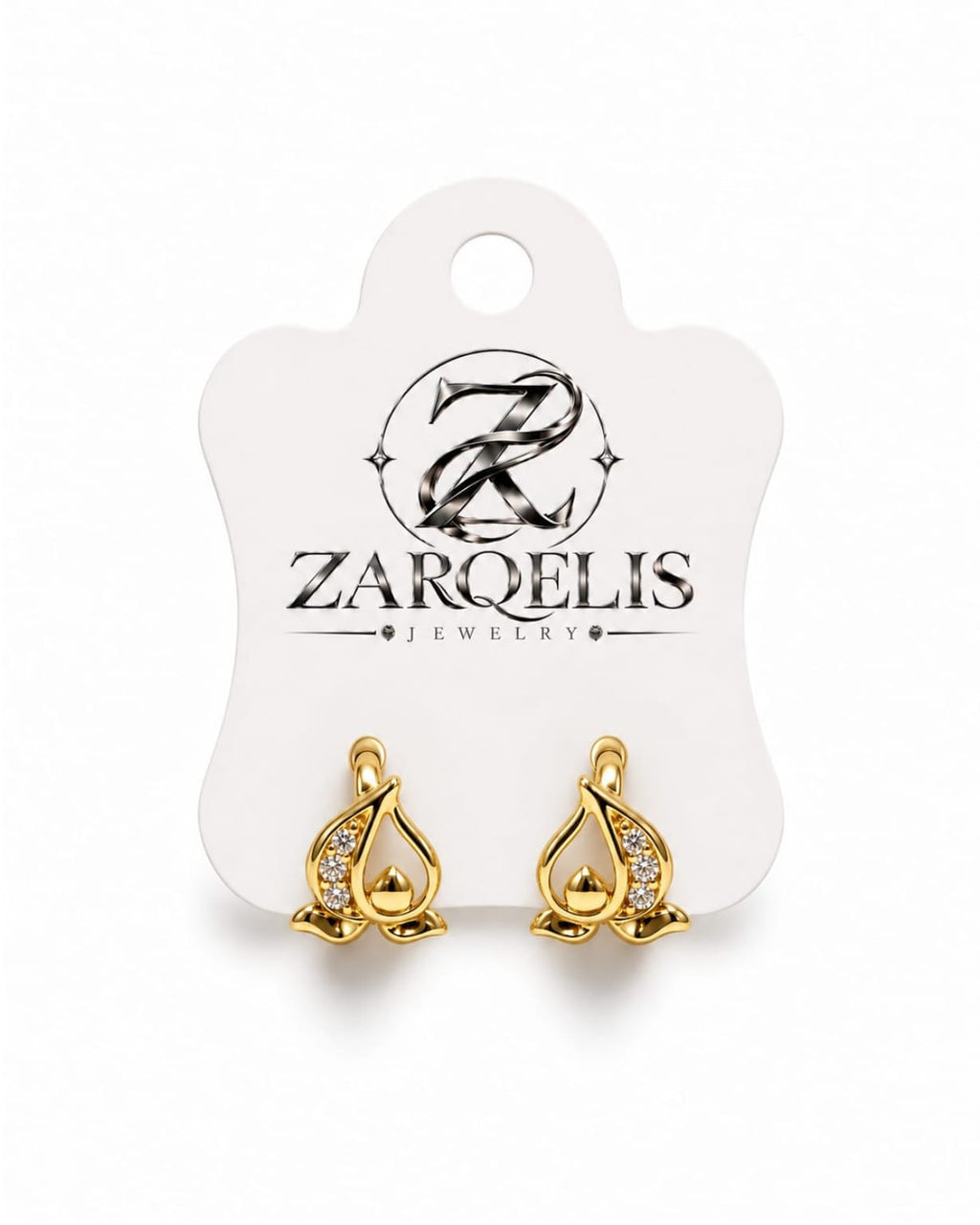 Créoles Lotus Éclat – Plaqué Or 18K
