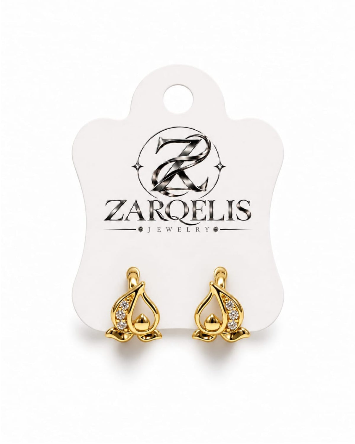 Créoles Lotus Éclat – Plaqué Or 18K