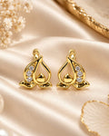 Créoles Lotus Éclat – Plaqué Or 18K